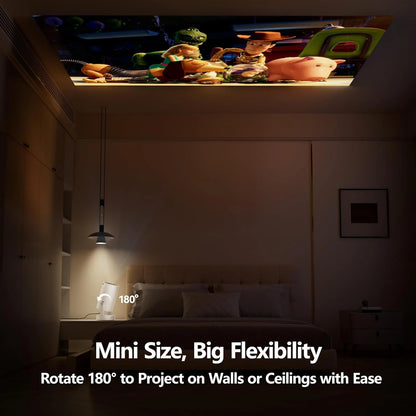 VistaCast Mini 210° Smart Projector with Extra Large-Screen Display