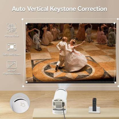 VistaCast Mini 210° Smart Projector with Extra Large-Screen Display